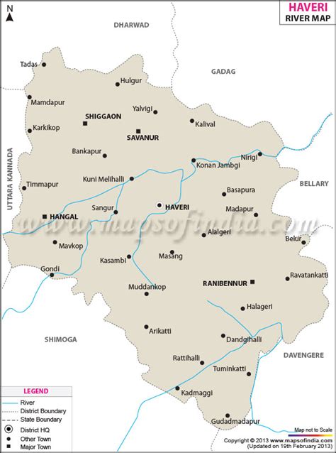 Bijapur river map showing rivers which flows in and out side of district and highlights district boundary, state boundary and other towns of bagalkot, karnataka. Haveri River Map
