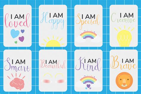 Printable Affirmation Cards For Kids Graphic By Kids Zone · Creative