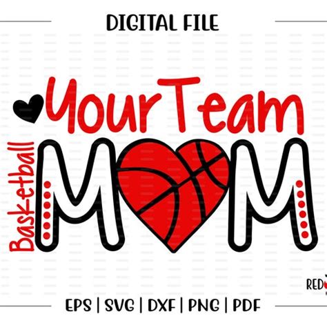 Basketball Svg Dxf Eps Cut File Basketballbasketball Mom Etsy