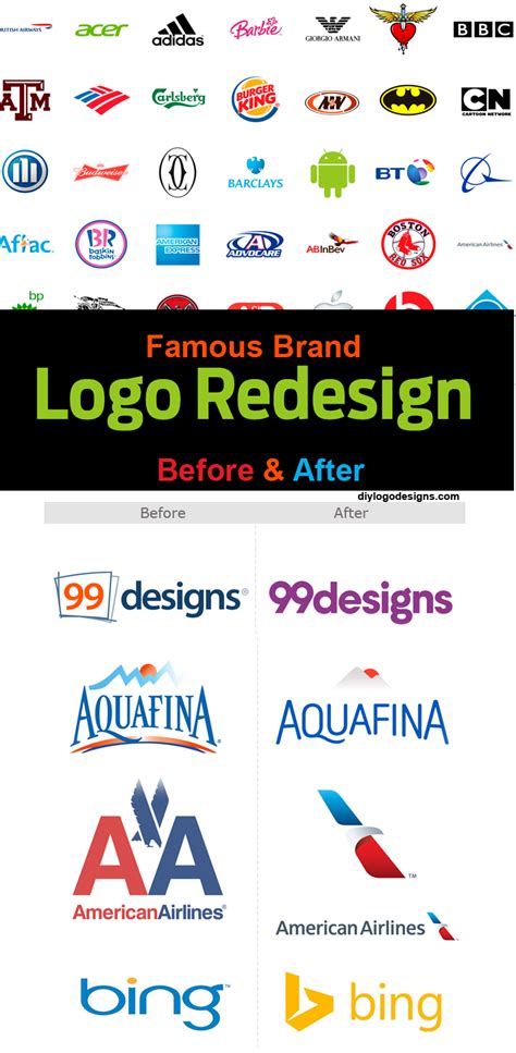 Famous Brand Logo Redesign Before And After Logos Logodesign