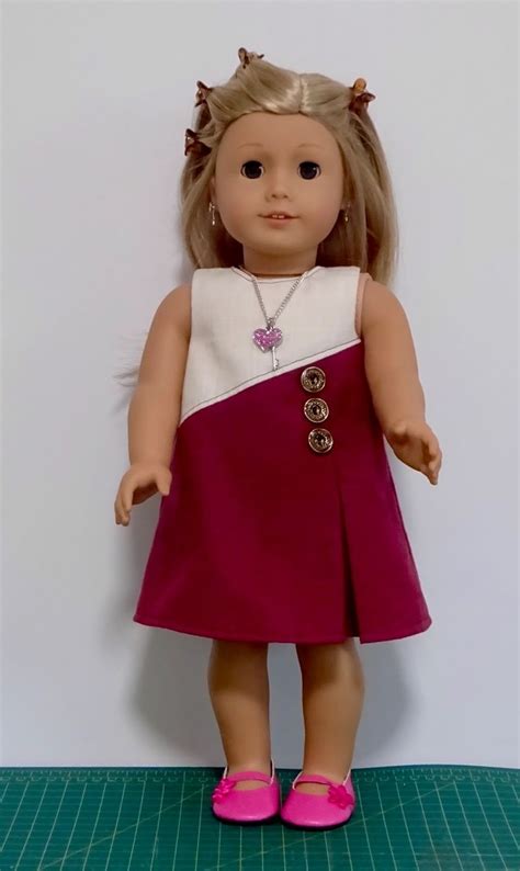 A Line Doll Dress With Diagonal American Girl Doll Clothes Patterns