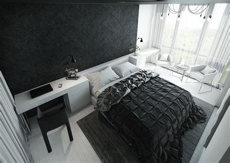 beautiful black white bedroom designs