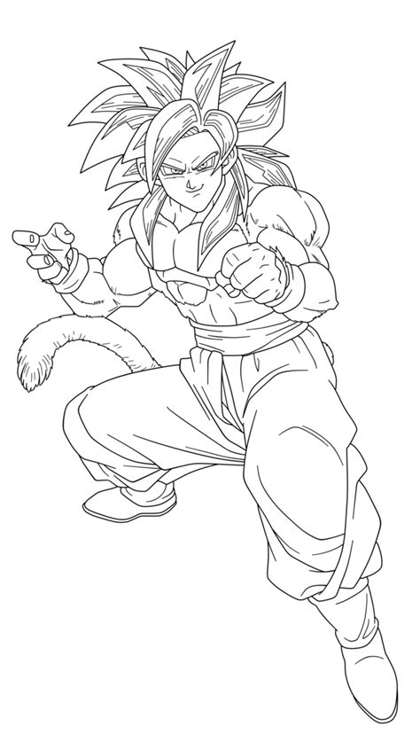 Dibujos Para Colorear De Goku Fase 4