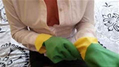 Sex Wearing Green Gloves Kinky Pinky Clips4sale
