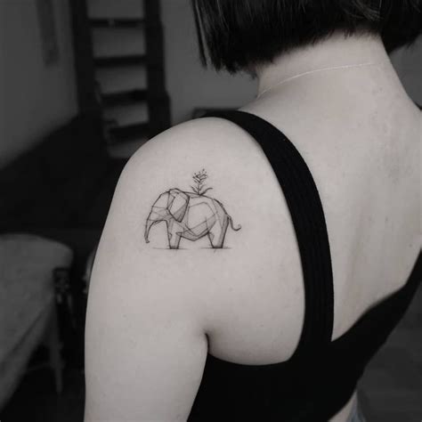 Geometric Elephant Tattoo Mandala Elephant Tattoo Watercolor Elephant