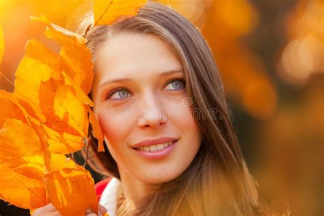 Beautiful Young Woman Autumn Portrait Stock Image Image Of Caucasian