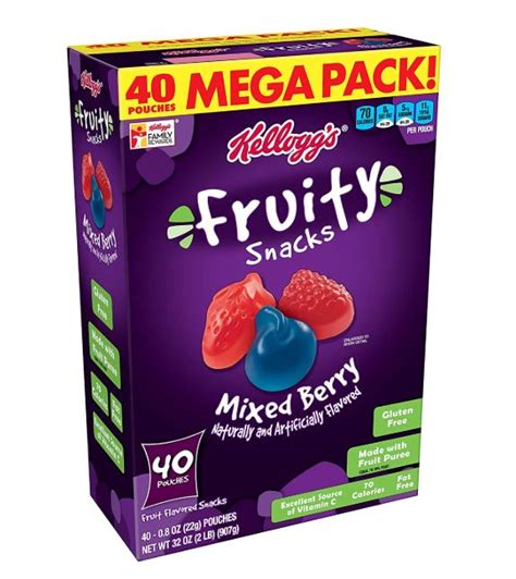 Kelloggs Mixed Berry Fruity Snacks 40 Count Box As Low As 5 Shipped