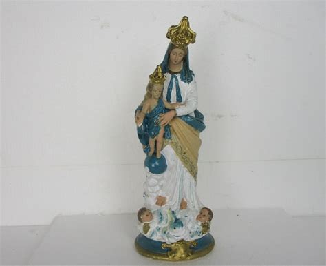 Vintage Our Lady Of Victories Infant Child Plaster Notre Dame Etsy