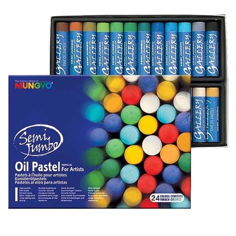 Mungyo Gallery Semi Jumbo Oil Pastels Set Of 24 Assorted Colors