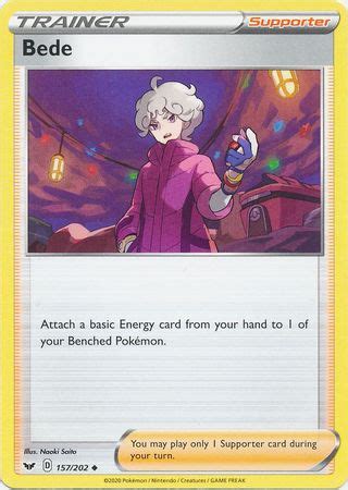 Bede spent some time living in an orphanage after his family ran into some trouble when he was young. Bede - Sword & Shield (Base Set) - Pokemon | TrollAndToad