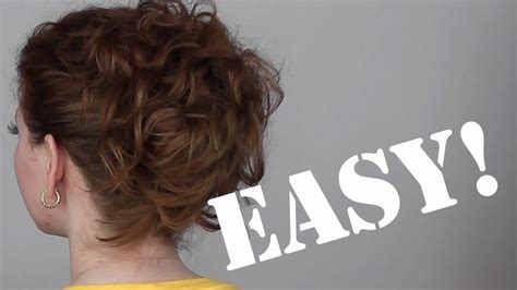 Hair Tutorial A Quick Easy And Messy Updo For Curly Hair Youtube