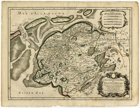 Antique Map Of Friesland 1681