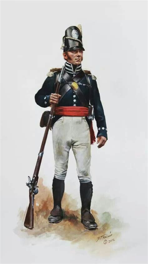 Sgt Of The 7th Us Infantry In 1815 As He Would Have Appeared At The
