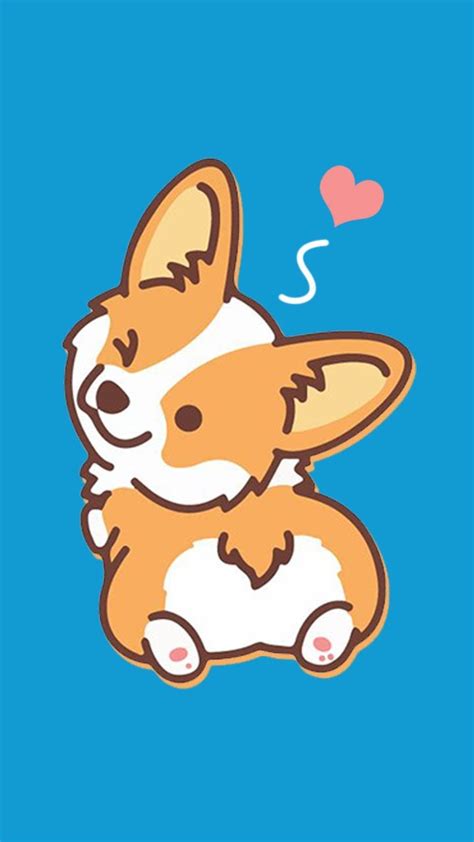 Cartoon Corgis Wallpapers Wallpaper Cave