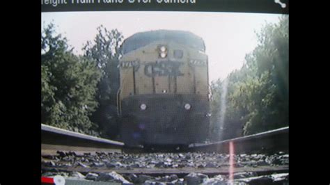 Csx Freight Train Runs Over Camera Youtube