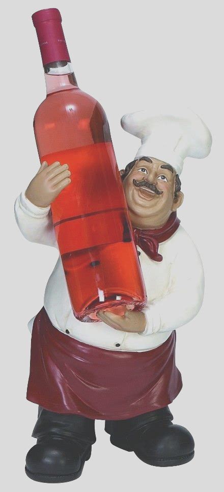 Chef Wine Holder Statue Home Decor Ideas