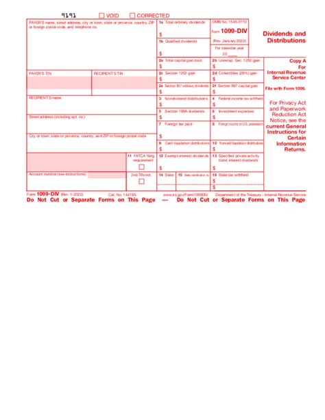 2019 2023 Form 1099 Div Pdf Fill Online Printable Fillable Blank