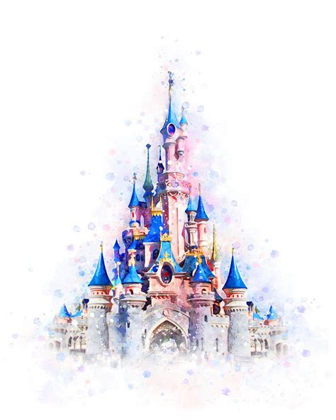 Disney Castle Art Print Disneyworld Castle Printable Disney Castle