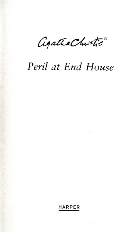 Peril At End House By Christie Agatha 9780008129521 Brownsbfs