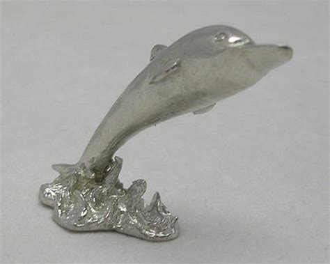 Bottlenose Dolphin Pewter Figurine Small Pewter Animal Figurines