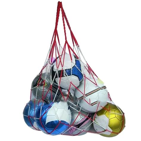 Soccer Net 10 Balls Carry Net Bag Portable Football Balls Net Bag For
