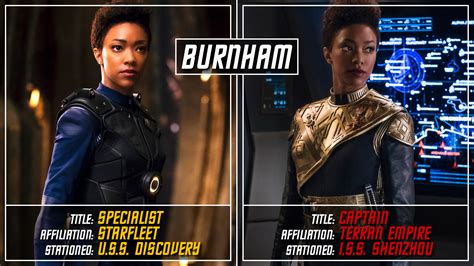 Side By Side Looks At Prime And Mirror Universe Characters On Star Trek Discovery