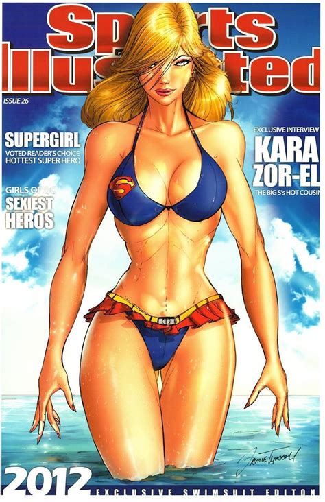 SUPERGIRL SPORTS ILLUSTRATED SWIMSUIT EDITION ART PRINT By JAMIE TYNDALL Supergirl Comic