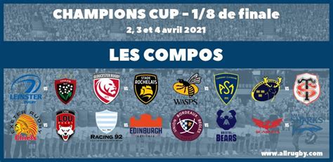 Get video, stories and official stats. Champions Cup 2021 - les compos pour les 8ème de finale ...