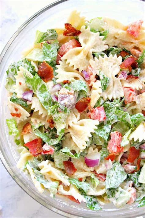 Blt Pasta Salad Recipe Crunchy Creamy Sweet