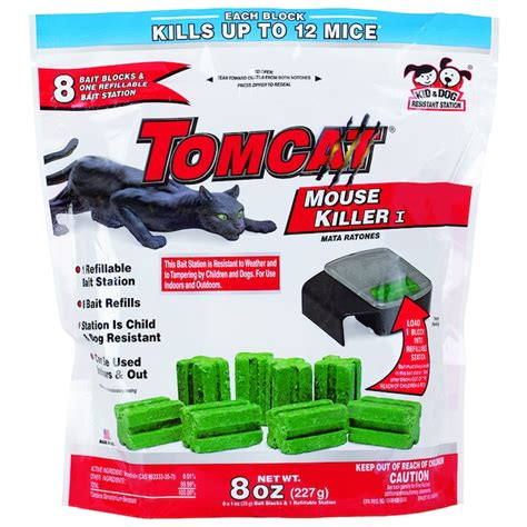 Tomcat 8 Pack Indooroutdoor Rodent Poison Bait For House Mice At