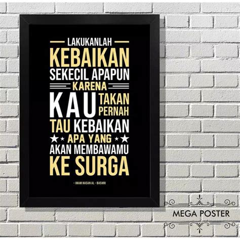 Jual Poster Hiasan Frame Bingkai Dinding Inspiratif Motivasi Hidup Di