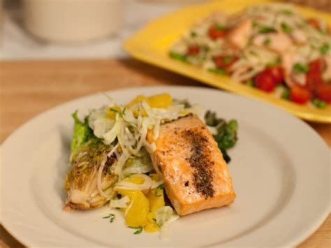 See more ideas about kitchen recipes, food network recipes, recipes. Grilled Salmon with Citrus-Fennel Salad and Grilled ...