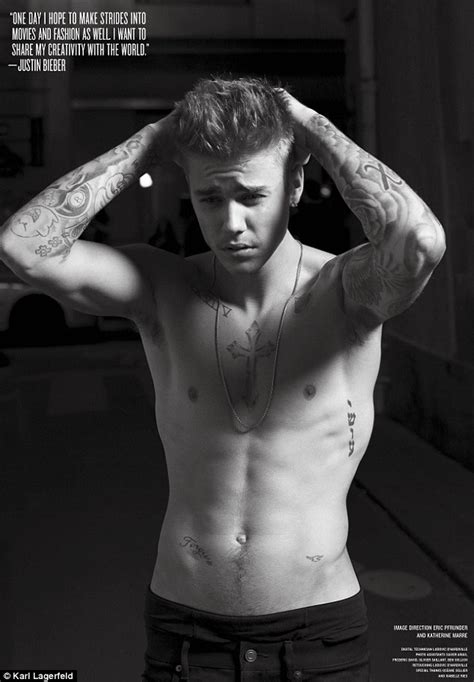 Justin Bieber Shirtless As He Shows Off Physique For V Magazine Daily
