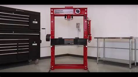 Strongway Pneumatic Shop Press With Gauge And Winch 45 Ton Youtube