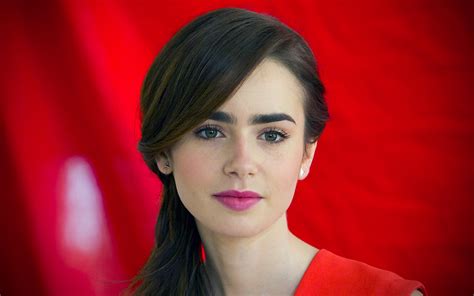 Lily Collins Wallpaperhairfacelipeyebrowred 553297 Wallpaperuse