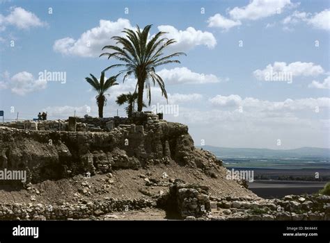 Tel Megiddo And The Valley Of Jezreel Israel Stock Photo Alamy