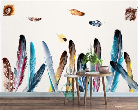 Beibehang Custom Wallpaper Hd Modern Modern Simple Feather Backdrop