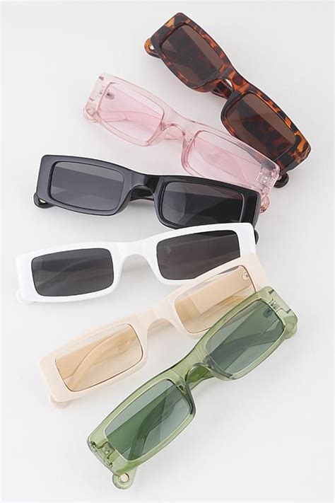 Rectangle Shades Shades Sunglasses Accessories Fashion Moda