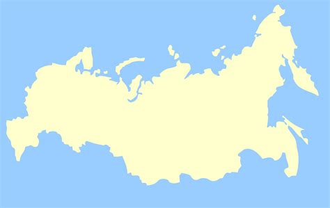 Blank Russia Physical Map