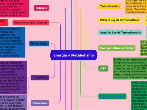 Energía Y Metabolismo Mind Map