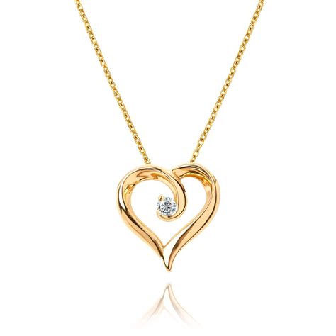Heart Design Diamond Pendant 003ct Pravins