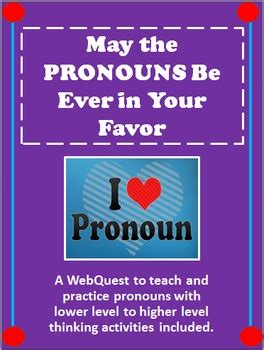 Pronoun Webquest by Oh the Humanities | Teachers Pay Teachers