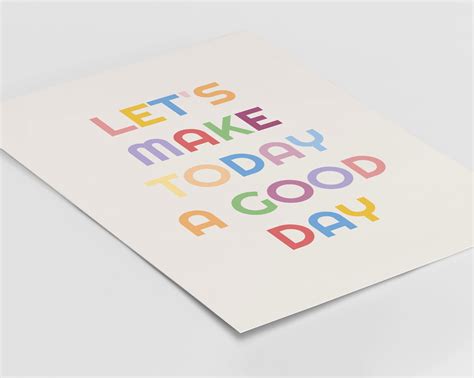 Lets Make Today A Good Day Wall Print 4x6 5x7 8x10 Etsy