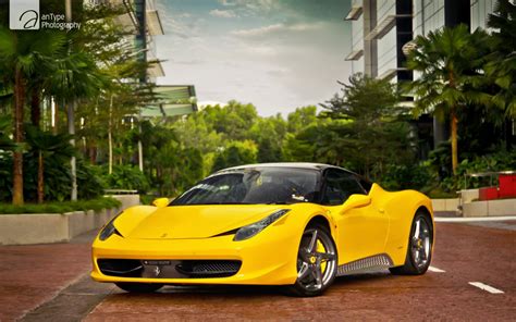 3d Car Wallpaper Hd 1080p Free Download Ferrari Yellow Cars 458 Italia