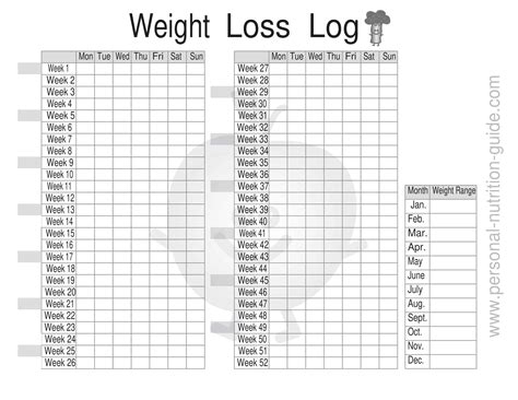 Free Printable Weight Loss Chart Templates Track Your Progress