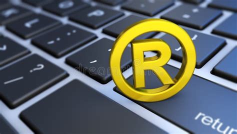Registered Trademark Symbol Computer Keyboard Stock Illustration