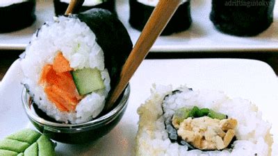 Search, discover and share your favorite food gifs. Vegetarian Sushi GIFs - Find & Share on GIPHY