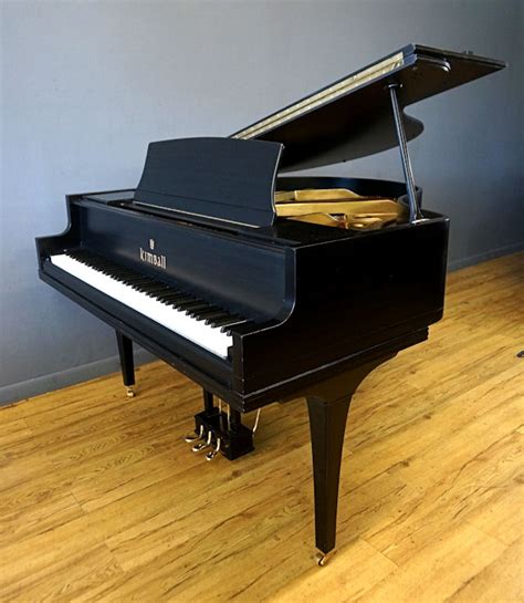 Kimball Baby Grand Piano Ebony Black New Matching Bench Cameron Piano