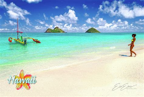 Lanikai Beach Paradise Post Card Photograph By Aloha Art Fine Art America