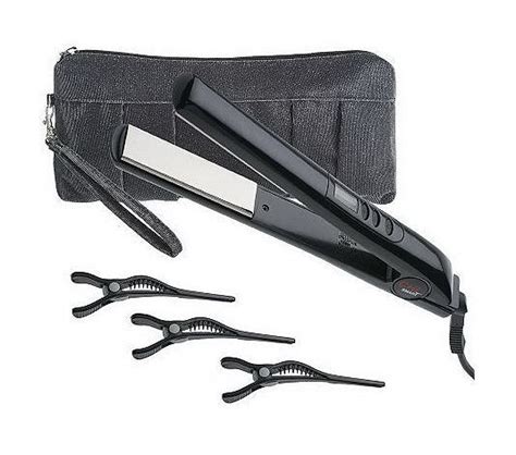 My current fave flat iron. One pass and my hair is straight. No product necessary. Mine is black ...